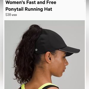 Fast and Free ponytail running hat